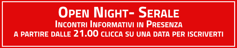 Open Night - Serale - Banner Prenotazioni