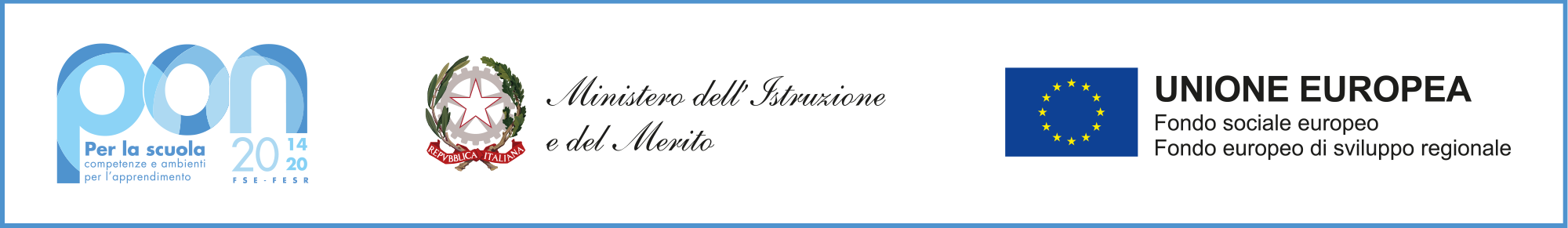 Logo del progetto 'Piano Nazionale per la Scuola' con gli anni 2020-2021. A fianco, lo stemma della Repubblica Italiana e il logo dell'Unione Europea.