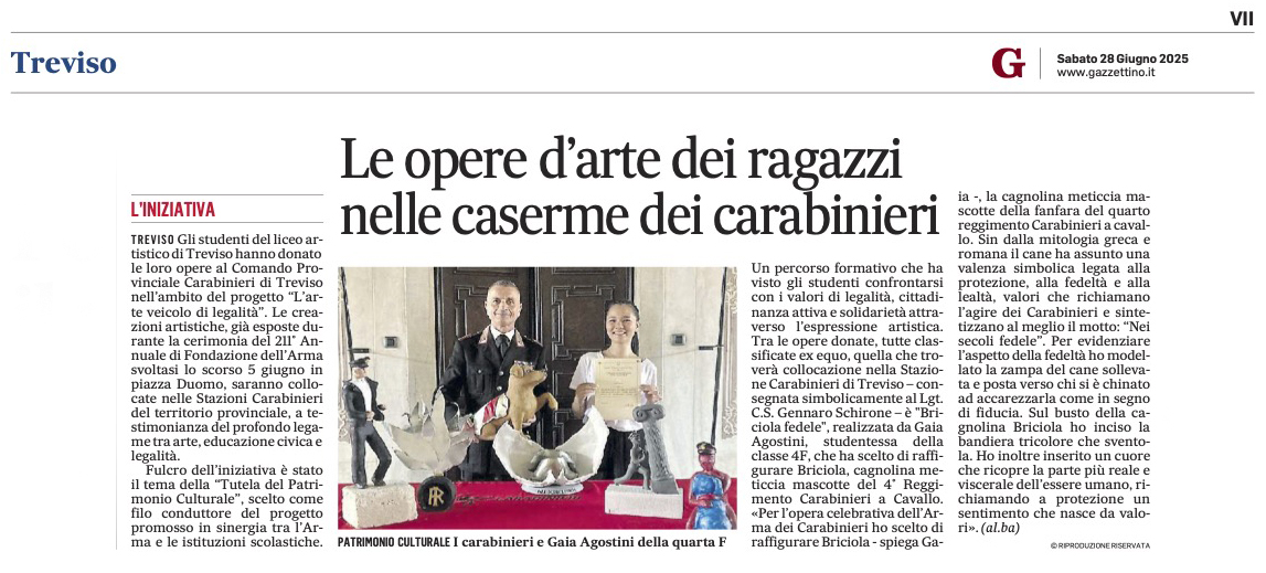 Articolo tratto dal Gazzettino di Treviso del 28/06/2025