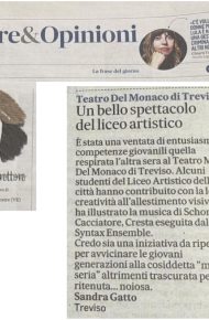 Articolo tratto dal gazzettino di Treviso